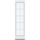 1 ramme med glas og 4 vandrette og 1 lodret sprosse