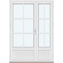 2 asymmetrisk rammer med panel og 2 vandrette og 1 lodret sprosse